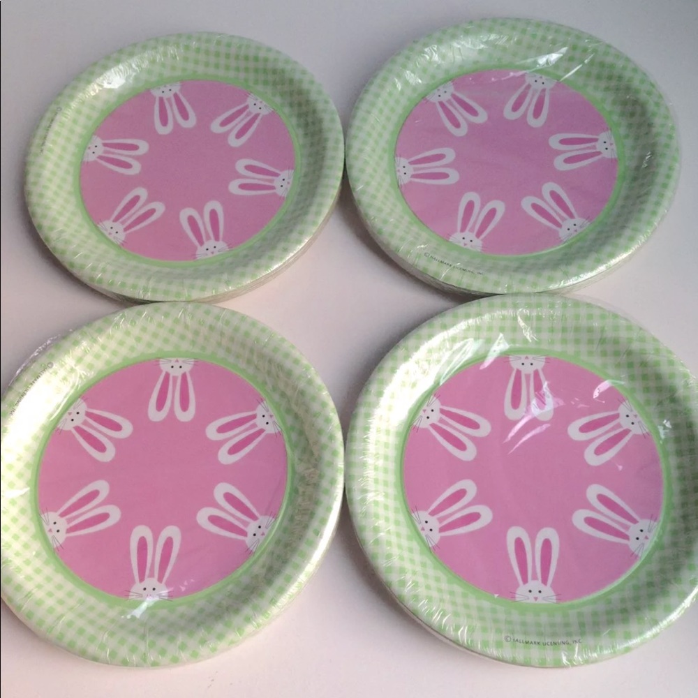 4 Pkgs Hallmark Easter 6.75” Dessert/Appetizer Paper Plates (48 Plates) SEALED